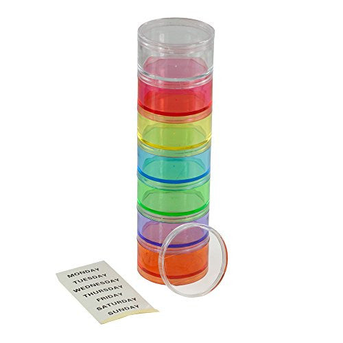 Stackable Medium Pill Case, 7" x 2" Dia