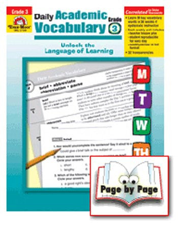 Daily Academic Vocabulary, Grade 3 - Teacher's Edition