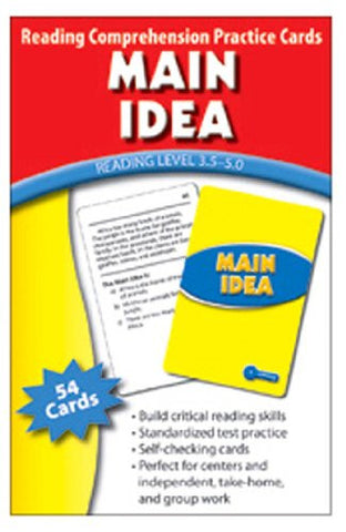 Main Idea Reading Comprehension Practice Cards, Green Level
