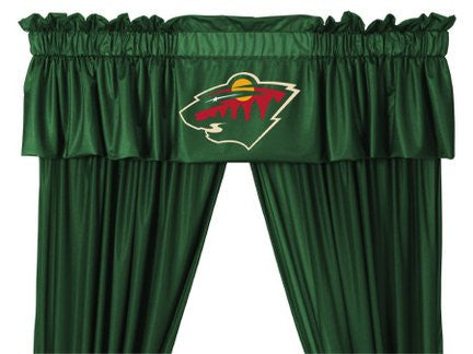 VALANCE Minnesota Wild - Color Dark Green -  Size 88x14