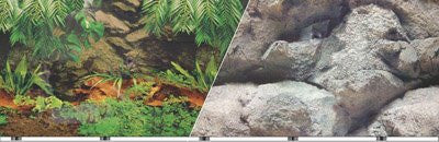 Double-Sided Rainforest Freshwater - Gray Bolders 19 inches x 50 Feet