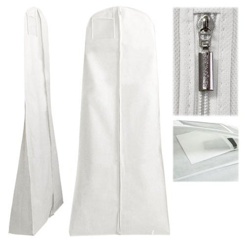 Breathable Wedding Dress/ Gown Covers - 72 Inches, white