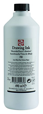 TALENS INK, DRAWING INK 490 ML.BLACK