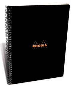 Rhodia Classic Notebook, Side Wirebound, Black, Graph, 9 x 11 ¾