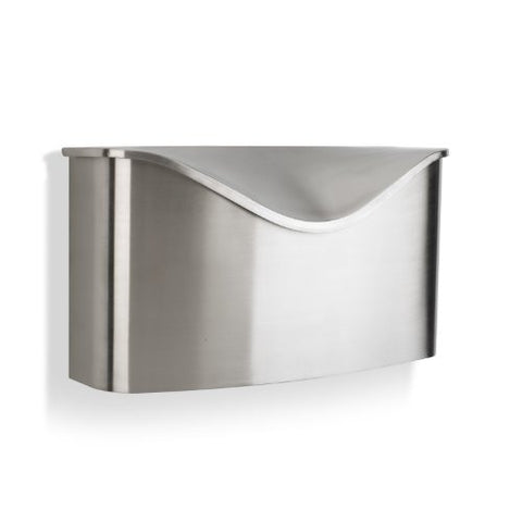 Umbra 460322-592 Postino Wall-Mount Mailbox, Stainless Steel (Color: Silver)