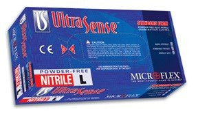Ultra Sense Nitrile Exam Gloves (Large Blue) 100 pcs