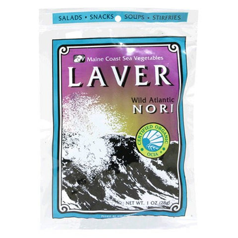 Sea Vegetables Organic Laver Wild Atlantic Nori 1.0 OZ