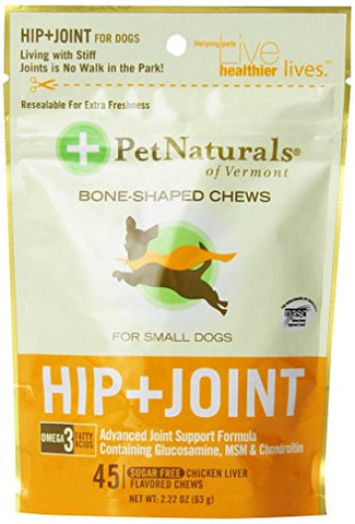 Pet Naturals of Vermont Hip + Joint for Small Dogs, 45 Chews