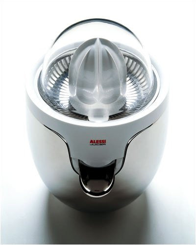 Electric citrus-squeezer in thermoplastic resin, white. US plug. 11 in.