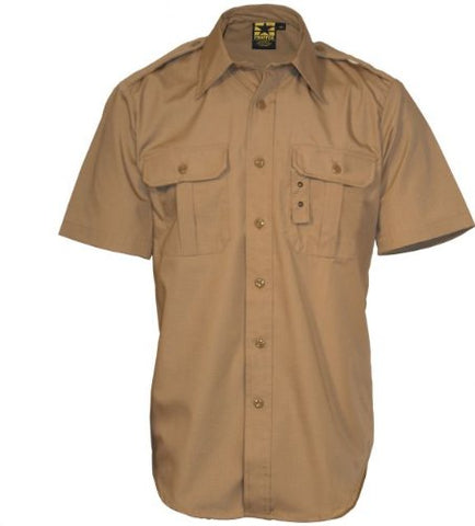 Tactical Dress Shirt - Short Sleeve - Khaki, 2x-Large Regular