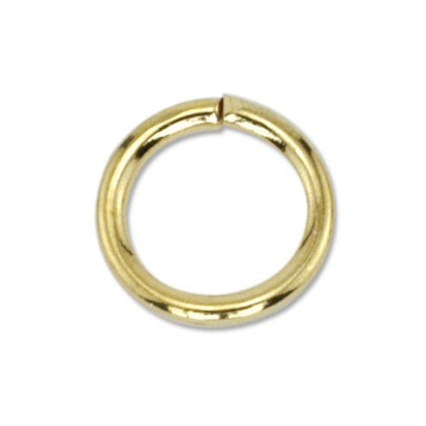 Jump Rings, 8 mm (.315 in), Gold Color, 144 pc