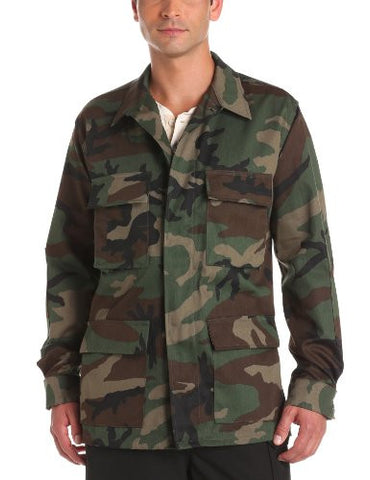 BDU Coat (60/40Cotton/Poly Twill) Small Short (Woodland)