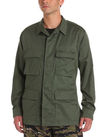 BDU Coat (60/40Cotton/Poly Twill) Large Long (Woodland)