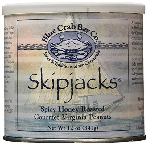 Skipjacks Spicy Honey Roasted Peanuts - 12 oz