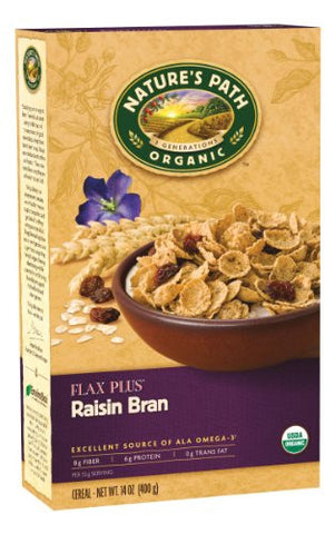 Nature's Path Cereals Flax Plus Raisin Bran At least 95% Organic (14 oz.)
