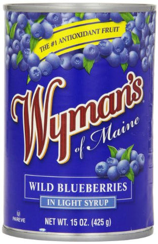 Wyman Wild Blueberries in Light Syrup 15.0 OZ