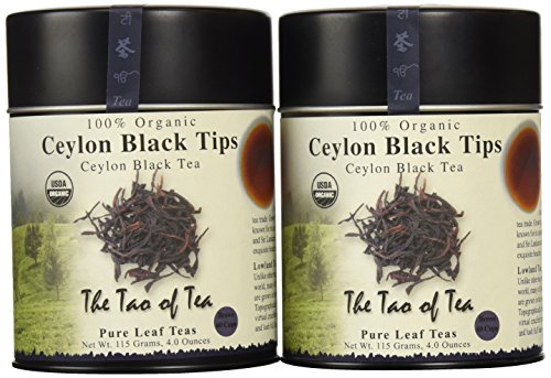 Organic CEYLON BLACK TIPS Sri Lankan Black Tea, 4 oz