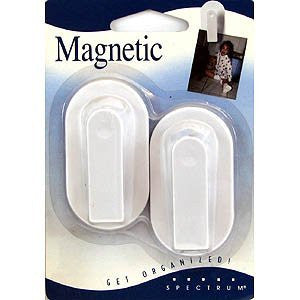 Magnetic Clip 2/Card - White