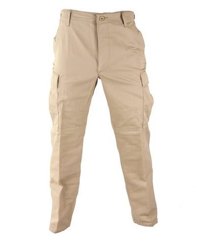 BDU Trouser – Button Fly (Battle Rip) - Khaki, Medium Long