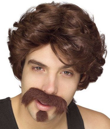 Big John Wig; Moustache and Goatee - Brown