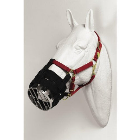 FREE-TO-EAT CRIBBING MUZZLE, Black Cob