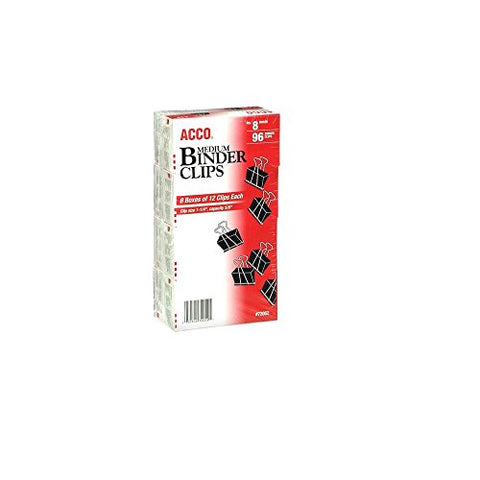 ACCO- Binder Clips 12/Pkg, 1.25"