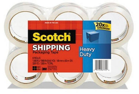 Scotch Heavy Duty Shipping Packaging Tape, 1.88 Inches x 54.6 Yards, 8 Rolls (3850-8), 436YD (400 m)