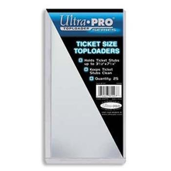 3-1/2" X 7-1/4" Ticket Toploader 25ct