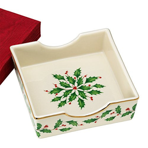 HOLIDAY NAPKINS HOLDER W/NAPKINS