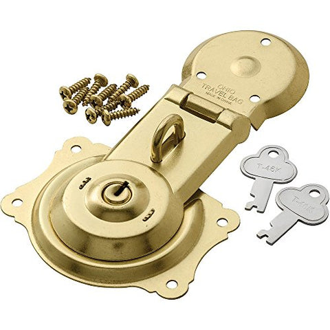 Trunk Lock Brass Plate and Trunk Key (T-46K)