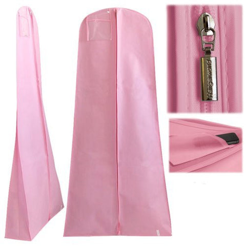 Showerproof Wedding Dress Gown Cover - 72 Inches, pink