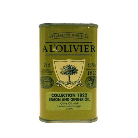 A L'Olivier Extra Virgin Olive Oil Infused With Lemon & Ginger 8.3 oz