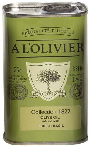 A L'Olivier Extra Virgin Olive Oil Infused With Basil 8.3 oz