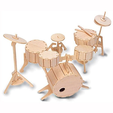 Woodcraft Construction Kits, Drums, 6 Pieces