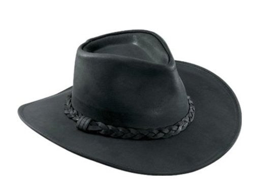 Australian - Classic Dakota Leather, Self Braided Band, Black, XX-Large