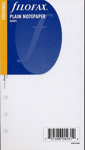 FILOFAX PERSONAL, PLAIN WHITE (100 PACK)