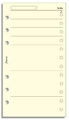 FILOFAX PERSONAL, TO DO LIST COTTON CREAM-FSC Mixed