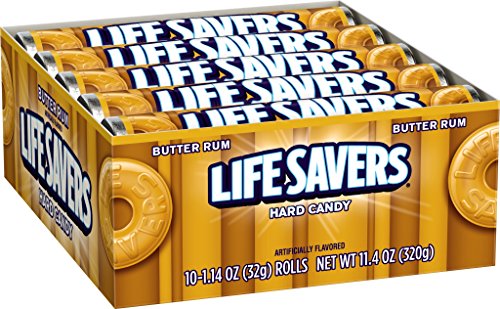 Life Savers Candy Butter Rum Flavor Rolls 20 Count 1.14 Oz