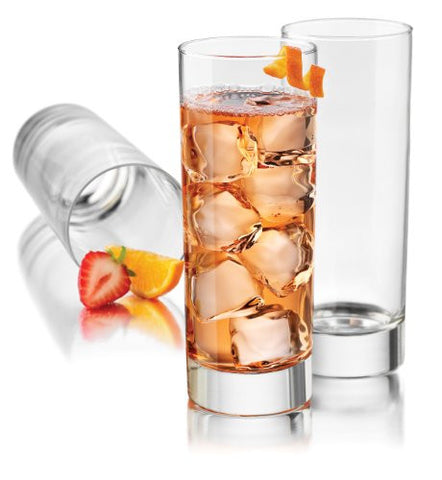 Libbey 16-Ounce Midtown Cooler Glass, Clear, 4-Piece
