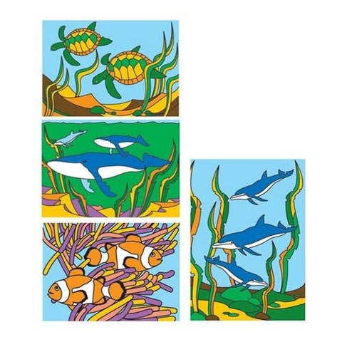 Sand Art Boards - Sea Life, 5"x7" (Pack of 12)