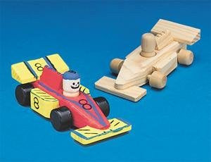 Unfinished Mini Wood Race Cars, 3-3/4" x 2" (Pack of 12)