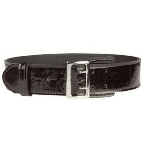 High Gloss Sam Browne Belt 2-1/4" - Nickel Buckle, 42"