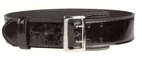 High Gloss Sam Browne Belt 2-1/4" - Nickel Buckle, 48"
