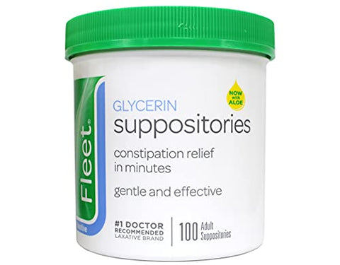 Fleet Adult Glycerin Suppositories 100ct