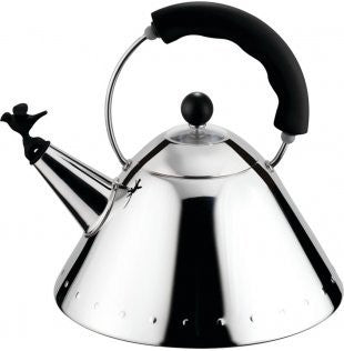 Kettle, Black Handle, Black Whistle, 8¾ in.
