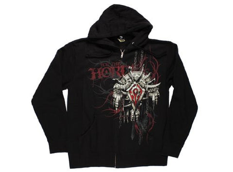 World of Warcraft Horde Crest Version 2 Zip-up Hoodie- Black, 3X-Large