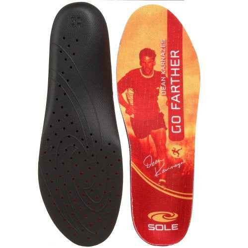 Sole Unisex Dean Karnazes Signature Edition Insole,Red/Yellow,Men's 11.5-12 M/Women's 13.5-14 M