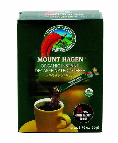 MOUNT HAGEN Organic 25 Single Serve Instant Coffee Sticks