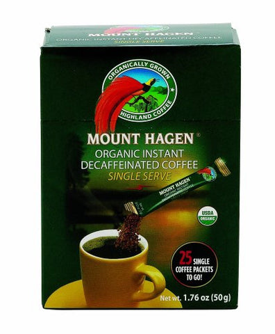 MOUNT HAGEN Organic 25 Single Serve Instant Coffee Sticks