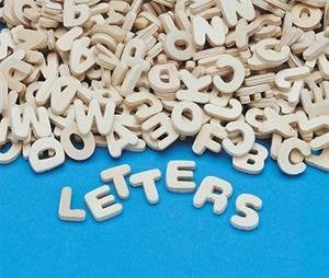 Wooden Letters, 0.75" x 0.75" (Set of 300)